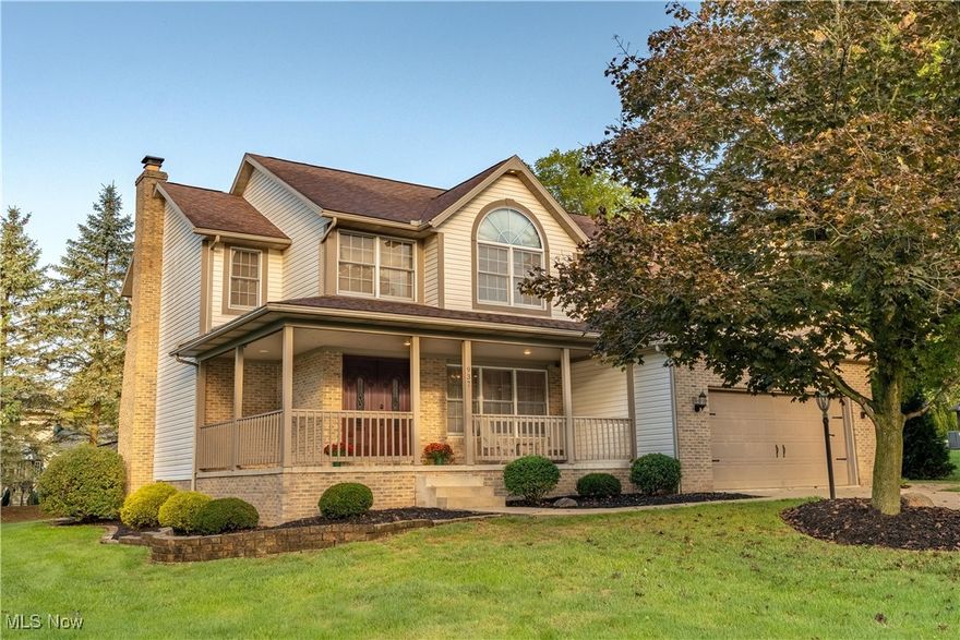 Welcome to this well-maintained colonial home in Perry Township. Lovingly cared for by the original owners, this 4-bedroom, 3-bath home features a convenient first-floor laundry and a beautiful gas brick fireplace that can also be used as wood-burning. The living room features solid oak pocket doors that give the space a warm, inviting feel and a touch of timeless character, along with sliding glass doors that lead out to the newly painted deck. The kitchen includes stainless steel appliances and opens seamlessly into the main living area, perfect for gatherings. Upstairs, all four bedrooms are located together, including the primary suite with a walk-in closet and a full master bath featuring a soaking tub, separate shower, and double vanity sink. The basement includes rough-in plumbing, offering the potential for an additional bathroom or finished space. Step outside to enjoy the beautifully landscaped yard complete with a 10x14 storage shed.
