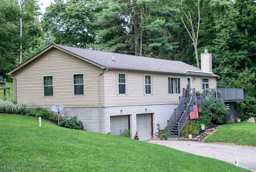 Peace & Serenity with this 2009 Stick Built Ranch Home! Entering the driveway, to the 2 Car Attached Garage, is a 2020 storage shed w/electric for storing all your lawn & gardening tools! Walk up the newly painted Deck to find a Sunset Awning providing shade for you & all your Welcomed Guests. Upon entering the home, you will see a Formal Living Rm to the left & Sunken Family Rm w/Stone Fireplace to the right. This spacious & open feel continues to the Adjoined Kitchen w/Island & Formal Dining area! Conveniently located off the DR is the Laundry & Door to a Back Deck providing even more entertainment space! From the DR, just off the Living Rm, you will find 2 BR's w/oversized closets & the Main Full Bath on your way to the Owners Retreat! This Large Owners Suite offers a Very Spacious Walk-In closet. The On-Suite Bath features Dual separate Vanities, Walk-In Shower, & Separate Soaking Tub for relaxing after a long day! Over 1700 sq. ft. of living space, upgraded furnace & central air,