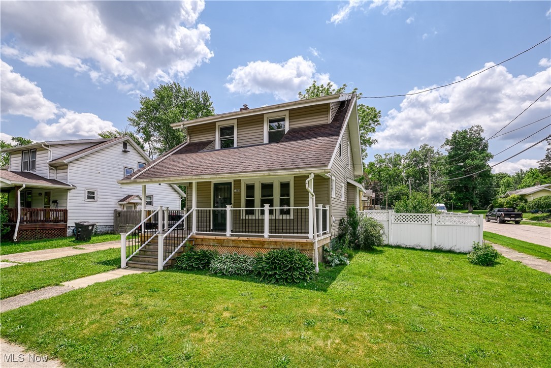 Welcome home to 1380 Eastwood Ave! Situated on a fully fenced corner lot with driveway at Mohawk, this home is full of character and charm. Starting at the cozy front porch you are greeted by plenty of natural light as you enter the homes main living space with faux fireplace and accented with archways leading to the formal dining room. The kitchen mixes a modern flair with charm of the era, featuring two tone cabinets, breakfast nook and appliances that stay! The second story features all 3 bedrooms, generous in size and the spacious full bathroom. The large waterproofed basement is an open blank slate perfect for a rec room, office or play space with plenty of room left for extra storage and laundry. Updates to this home include: windows 2016, H20 tank 2020, siding 2021, privacy fence/front porch 2022, whole house rewire and new light fixtures throughout 2023, new sump pump/battery back up 2024 and more!
