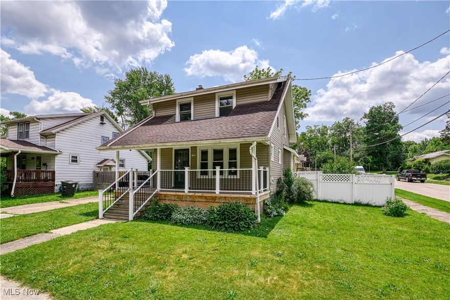 Welcome home to 1380 Eastwood Ave!  Situated on a fully fenced corner lot with driveway at Mohawk, this home is full of character and charm. Starting at the cozy front porch you are greeted by plenty of natural light as you enter the homes main living space with faux fireplace and accented with archways leading to the formal dining room.  The kitchen mixes a modern flair with charm of the era, featuring two tone cabinets, breakfast nook and appliances that stay! The second story features all 3 bedrooms, generous in size and the spacious full bathroom. The large waterproofed basement is an open blank slate perfect for a rec room, office or play space with plenty of room left for extra storage and laundry.  Updates to this home include: windows 2016, H20 tank 2020, siding 2021, privacy fence/front porch 2022, whole house rewire and new light fixtures throughout 2023, new sump pump/battery back up 2024 and more!
