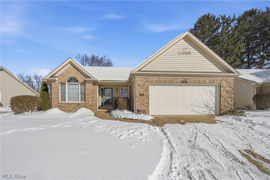 Rare find in the heart of North Canton! Enjoy easy, low-maintenance living in this free-standing villa tucked away on a quiet cul-de-sac lot. The $160 maintenance fee covers snow removal, lawn care, and landscaping, giving you more time to relax and enjoy your home. This 1,500 sq ft home features all first-floor living with two bedrooms, two full bathrooms, a spacious walk-in closet, a first-floor office, and convenient first-floor laundry. A cozy three-season Florida room leads to a vinyl deck and patio, perfect for entertaining or quiet relaxation. The full basement offers abundant storage and unlimited potential for additional living space. The home is ready for your personal touches and is being sold as-is. Ideally located with quick access to shopping, drug stores, dining, and city services, while still offering a peaceful, private setting. Opportunities like this don't last-schedule your showing today!