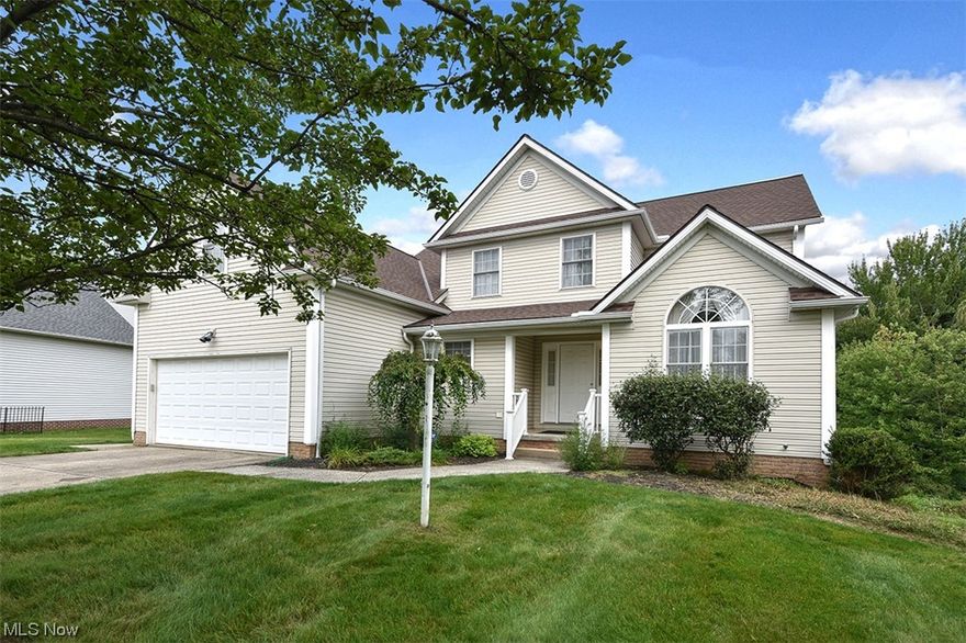 Welcome home to this spacious and delightful 4-bedroom 4 FULL bath beautiful property complete w/ a first floor bedroom, laundry room, and full finished basement w/ a walk-out to your private lot.  2 story foyer greets you into the spacious vaulted living room and leads directly into the dining area perfect for entertaining guests.  Light filled eat-in kitchen complete w/ expansive counter tops, plenty of nice cabinets, pendant light, & all appliances remaining.  Slider w/ access to your secluded deck overlooking the Bedford Reservation is sure to please.  Family room offers gas fireplace, recessed lighting and a wall of windows.  A nice bedroom w/ attached full bath and FF laundry room w/ W&D remaining complete the main floor.  Upstairs is a generous Master en-suite complete w/ sitting area, vaulted ceilings, dual vanity, soaking tub, & huge walk-in closet.  2 more bedrooms w/ a Jack & Jill full bath complete the 2nd floor.  The lower level is completely finished and has another full bath and access to your secluded patio.  Major recent updates include newer roof w/ tear-off, AC replaced approx. 2020, H20 tank 2023, carpet recently replaced in LR/DR/and BR.  Excellent location on a quiet cul-de-sac with wooded views from most parts of the home. Plenty of storage throughout.  Nothing else to do here but move in & enjoy, make your appointment today!
