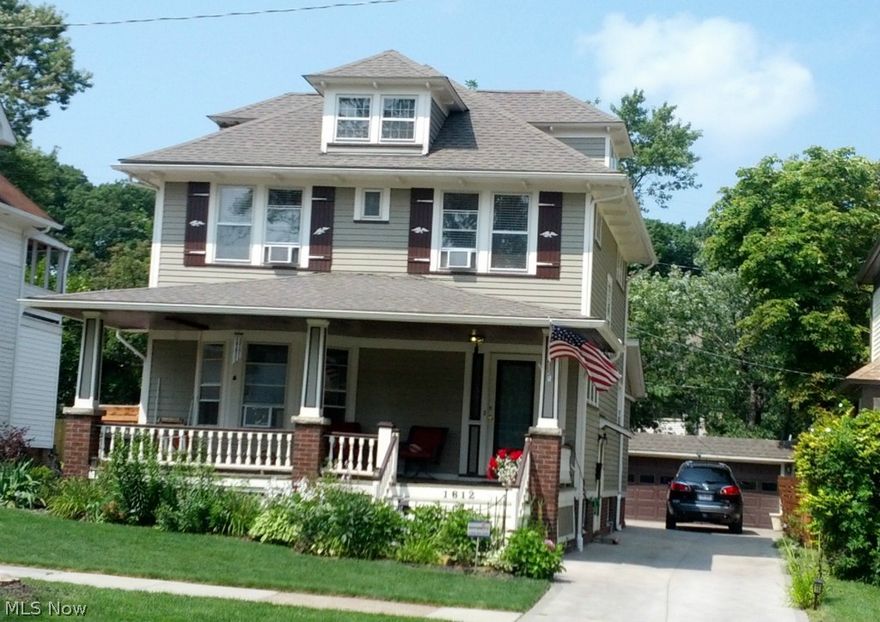 Lakewood Colonial with many recent updates!  Since 2009: hardwood floors refinished, 2 full baths & 1 half bath remodeled, driveway replaced, roof replaced ('11), electrical box replaced ('10), exterior of home painted ('10), 2 car garage rebuilt ('10).  Boiler has been insulated, and attic is insulated & ready for storage or refinishing.  Beautiful kitchen remodel with granite countertops - stainless steel kitchen appliances to stay.  Walk-in closet in master bedroom.  Electric fireplace inserts in the living room & partially finished basement.  Relax on the stamped concrete patio & enjoy the privacy in your fenced back yard!  Centrally located in Lakewood - close to shopping, libraries & parks.