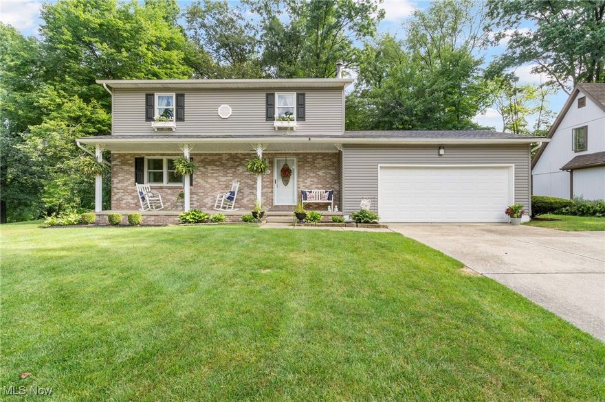 Welcome home to 120 Merle Blvd. in Munroe Falls Ohio 44626 located in the Stow-Munroe Falls CS. As you drive up you are greeted with amazing curb appeal and a large front covered porch. The roof and siding are new in 2019, newer gutters, newer shed in the large private fenced in back yard, with a large concrete patio off the new back slider and a sunroom. There are new windows 2023 throughout the home, 4 bedrooms 2 full baths and 1/2 bath. This home has been loved and all the updates show. On the main level you will have a large bright living room. The dinning room is just off the updated kitchen perfect for family dinners. The kitchen has been updated with cabinets, large pantry, painted back splash, newer appliances that stay, granite counter top and new floors. This is all open to the family room with wood laminate floors and a cozy fireplace for those fall/winter evenings or walk out to the back yard. There is also a large sunroom for those perfect summer evenings. Upstairs you will find 4 generous sized bedrooms with great closet space and a full updated main bath. The spacious master bedroom has wood laminate flooring, walk-in closet and a master bathroom. The basement you will find a finished rec room with pool table that conveys!! This is great area to unwind and entertain. This home truly shines and you will not be disappointed. Make your appointment today!!