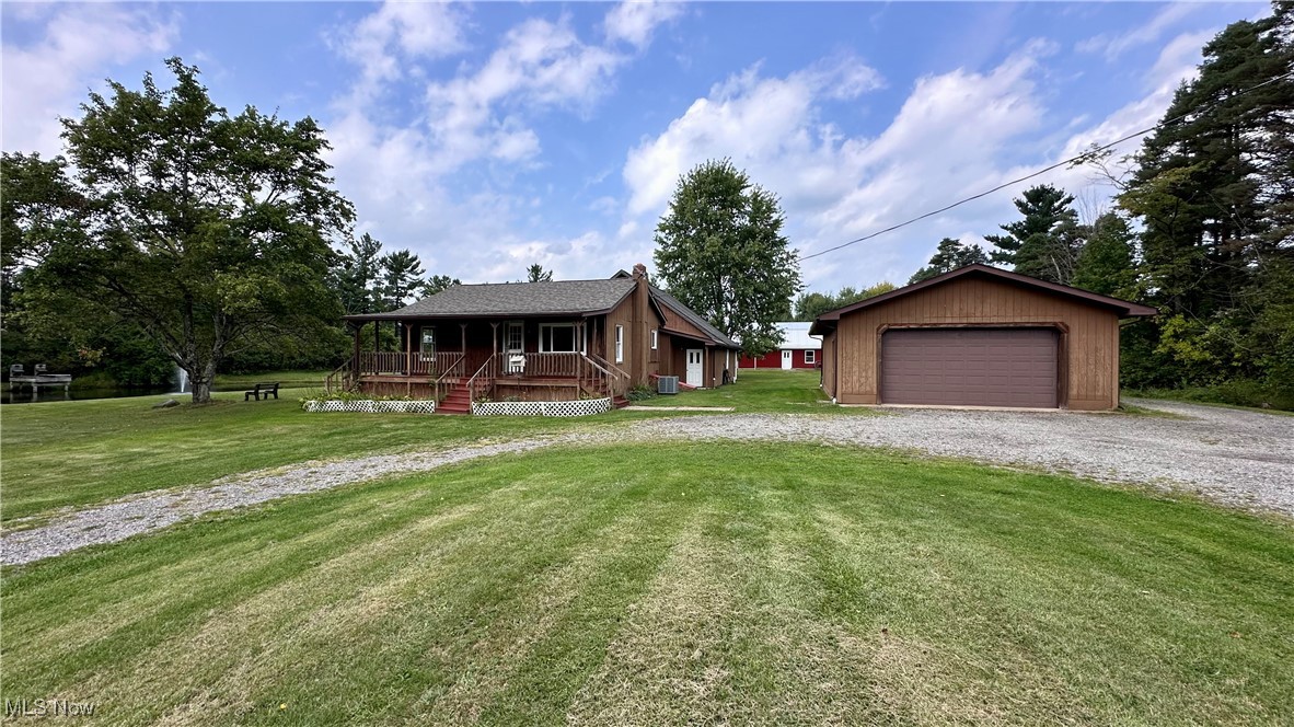 Formerly a horse ranch, now a 5-acre retreat — welcome to 11700 Pekin Road in Newbury, Ohio! This beautifully maintained property blends modern updates with classic country charm, offering space, character, and comfort.
The kitchen was fully updated in 2021, bringing fresh style and functionality, while new carpet and fresh paint throughout create a move-in-ready feel. The spacious great room with vaulted ceilings, a loft, a built-in bar, and a wood-burning fireplace provides an impressive yet cozy space for entertaining or relaxing. With 3 bedrooms and 2 full bathrooms, first floor laundry, and large pantry, the home is designed for both comfort and practicality.
Recent improvements add peace of mind, including a new roof in 2024, a new oil tank, and a central air system added in 2025. The oversized garage offers abundant space for vehicles, equipment, or workshop needs.
Outdoors, a stocked pond and a renovated barn (2022) enhance the appeal, offering both recreation and versatility across the 5-acre property. The barn not only reflects its equestrian past but also provides excellent storage for a large RV, tractor, or boat. Behind the barn, you’ll also find additional parking, making the property even more accommodating. Originally a horse farm, the land retains its rural character while remaining flexible for hobbies, animals, or future use.
Adding to its charm, the home is conveniently located near local restaurants, hospitals, and amenities, and is part of the highly regarded West Geauga Local School District, known for its excellent academic reputation.
Blending modern updates, practical amenities, and a serene setting with everyday convenience, 11700 Pekin Road is more than a home—it’s a lifestyle. Schedule your showing today before it’s too late!