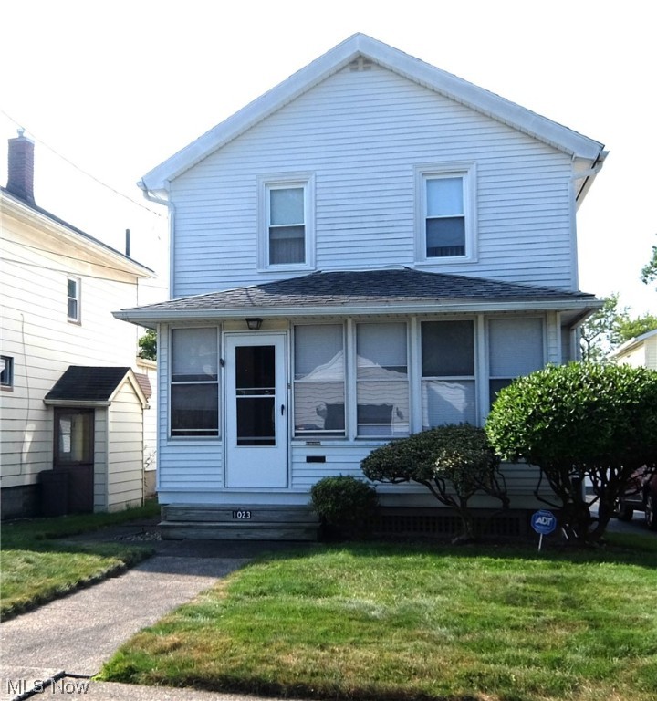 Take a look at this very well kept, 2 story home. Enjoy your mornings on the enclosed front porch, (or rear), because this home has both. There is a small, rear patio. The living room is updated, the kitchen boasts wood cabinetry and a tiled floor. Eat in the kitchen or adjacent dining room (dining room could be used as 3rd bed). The master bedroom is massive! Both beds have a ceiling fan. The bath has a long vanity with equally long mirror. The basement is partially finished basement, full bath and fruit cellar. The furnace and air was replaced 3-4 years ago. The garage is a dream! Comfortably holding at least 2 vehicles, has its own electric and convenient door opener. This house has been the family home for many years and tastefully maintained.