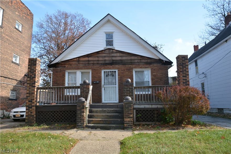Spacious brick/Vinyl house. There are 3 bed rooms on the first floor, there is another large room can be the 4th bedroom at the second floor. The house has good bone, need TLC.