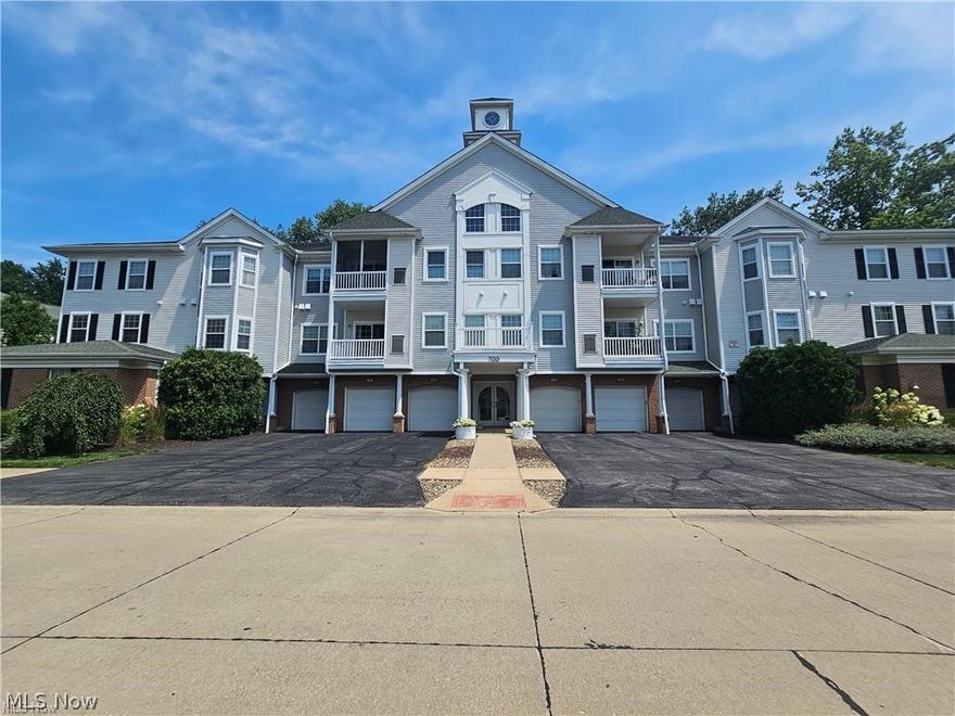 The Aqua Marine in Avon Lake — one of the area’s finest resort-style communities. Enjoy easy living in this former model, third-floor condo overlooking beautiful green space, the boulevard, and pond with fountain.
This spacious, open-design unit offers generously sized rooms, laminate flooring, and an abundance of natural light from the bay windows. The large eat-in kitchen provides plenty of space, and both bedrooms feature walk-in closets. Additional conveniences include in-suite laundry, a cozy balcony/porch with sliding screen enclosure system, a private one-car garage with storage, a separate unit storage locker, and an additional balcony storage closet.
Set on a beautifully landscaped campus with meandering boulevards, ponds, lush green space, and walking trails, Aqua Marine offers a true resort-style lifestyle. Conveniently located close to everything Cleveland’s west side has to offer and within walking distance to Lake Erie, the park, pier, and boat launch.
The beautiful clubhouse features a pool, workout room, resident gathering spaces, a pub, and social events throughout the year. A rare opportunity to enjoy comfort, convenience, and low-maintenance living in a premier Avon Lake community.