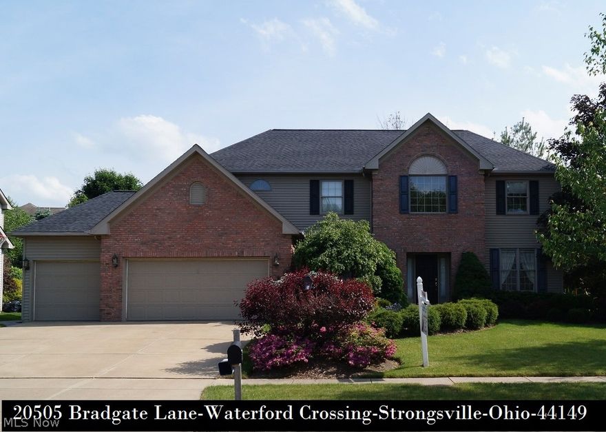 Attractive Waterford Crossing colonial with attached 3 car garage on beautiful lot backing to neighborhood park area! Spacious 3,110 square foot open floorplan offers 2 story foyer - Great room has attractive fireplace with custom mantel, with first floor library/den/home office with built-in cabinetry - Luxurious Master with trayed ceiling and steeping tub bath - finished recreation room! Newer roof - central air - hot water tank, and 1 year $399 America's Preferred Home Warranty and All appliances are included! Extra large patio and sprinkler system! Kinsner Elementary School located within the development, residents can take full advantage of their own private community clubhouse, swimming pool, tot lot area, lighted twin tennis courts, volleyball court and meandering green areas.