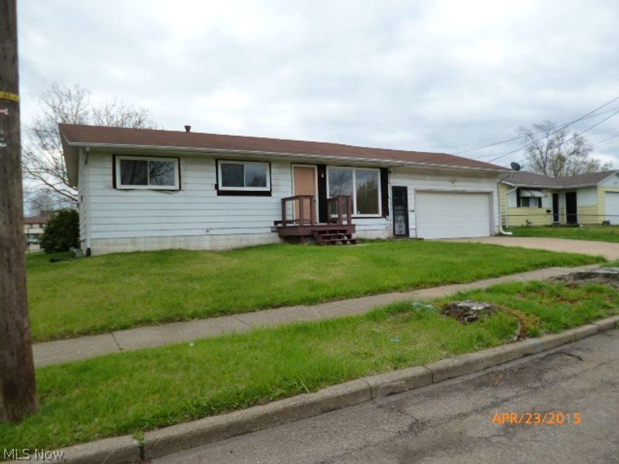 Approx. 1800 square feet including the finished basement.   Three bedrooms on the first floor.  Three finished rooms and one full bathroom in the basement.   This property is scheduled to be included in an upcoming online marketing event. Cash only offers.