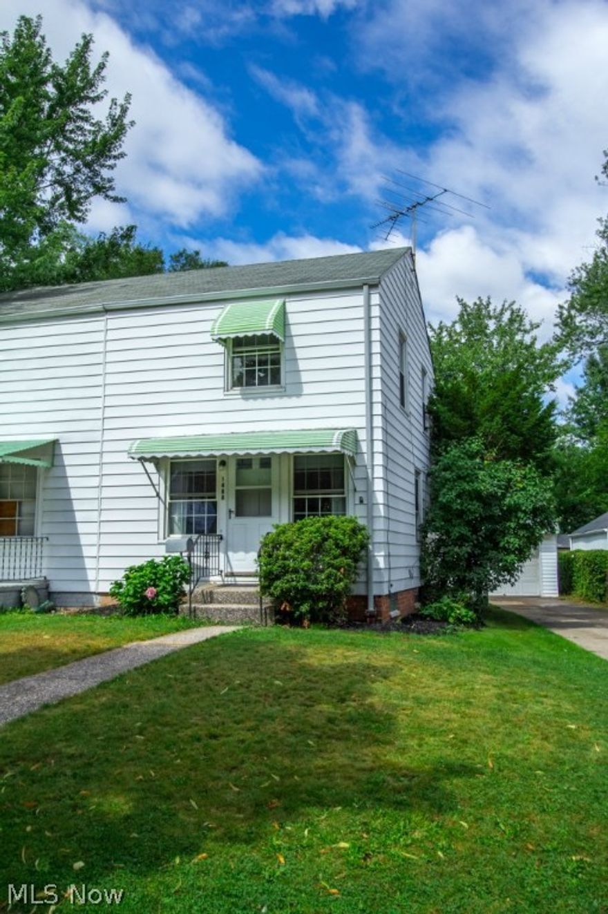 This well-maintained 2 Bedroom 1 Bath colonial is situated in a quiet residential neighborhood.  Living room is open to dining room and offers plenty of room for family gatherings. Sunlit galley kitchen opens to back patio for ease of entertainment.  Second floor has Master bedroom with his/her closets, one with attic access and second bedroom; both with wood flooring. Partially partitioned basement with glass block windows for a rec room, office, play room, etc. with a little TLC. One car detached garage. Fenced in yard is perfect for backyard barbecues. Great investment opportunity! POS complete - No Violations!