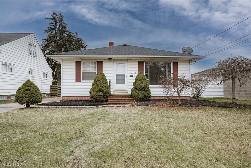 Great opportunity for a solid ranch-style home on a great street in Garfield Heights! This home features 3 bedrooms, 2 full bathrooms, hardwood floors, central air, and a very deep back yard. All it needs is a bit of TLC and your personal touches! The front door opens into a spacious living room that is illuminated by a picture window. The adjacent eat-in kitchen features plenty of cabinet space, a dining area, and ceramic tile flooring. Down the hall are three sizable bedrooms, all with hardwood floors and closets! A full bathroom is located between the bedrooms and features a newer shower surround. The full lower level includes a second full bathroom, plus a large open space that could easily be turned into a rec room. There is also a tidy laundry and mechanicals room with a built-in work bench. Plus, the furnace and hot water tank were replaced last year, and roof was replaced in 2015! Outside, there is a 2-car garage and deep back yard that was formerly two separate parcels. Locate
