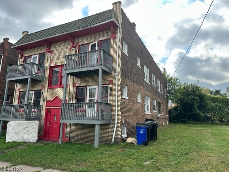 Turnkey rental property. This brick 4-plex has estimated rents at $3500/mo, each unit is 2 bed/1bath. 1 unit is currently rented at $897/mo, professional management is placing tenants in the other 3. Many updates including: ceiling fans, remodeled kitchens and baths, vinyl plank flooring. Conveniently located near freeways, shopping, University Circle, the VA Hospital, and just minutes to the airport and Downtown Cleveland. Professional management in place.