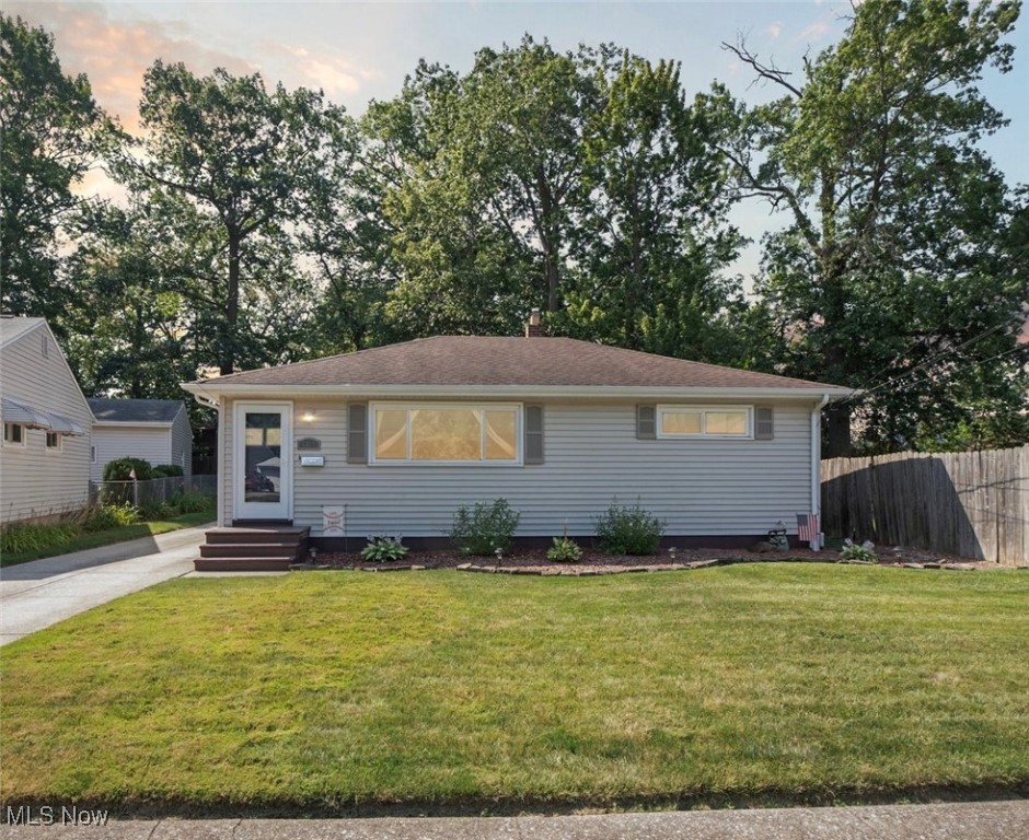 BE FIRST OR BE SORRY!!! This cozy ranch in the heart of Brook Park boast 3 bedrooms and 2 full baths with a finished basement! Eat in Kitchen-all appliances stay! Possible 4th bedroom or office in the basement! 2 car garage with a shaded backyard with mature trees. Improvements include newer roof, new gutters, new hot water tank, new dryer, new dishwasher, newer vinyl windows, newer garage door, newly finished full bath in basement, newly finished rec room, new microwave, and so much more. Great city services! Don’t miss this chance to own this ranch home today!!!