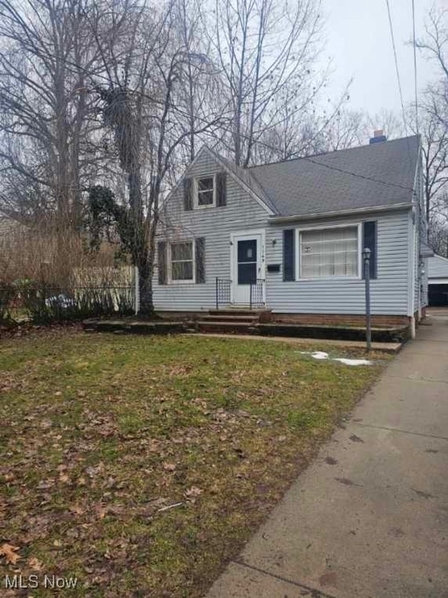 Spacious 4bd 2ba, Cape Cod available for sale.  Two bedrooms on the main floor, plus a finished attic with a full bathroom.  Home has plenty of updates and features a partially finished basement, central air, 2 car garage, and a sizable, fenced-in backyard for entertaining.  Property is in good condition.  Seller will make no repairs.  Make an offer!