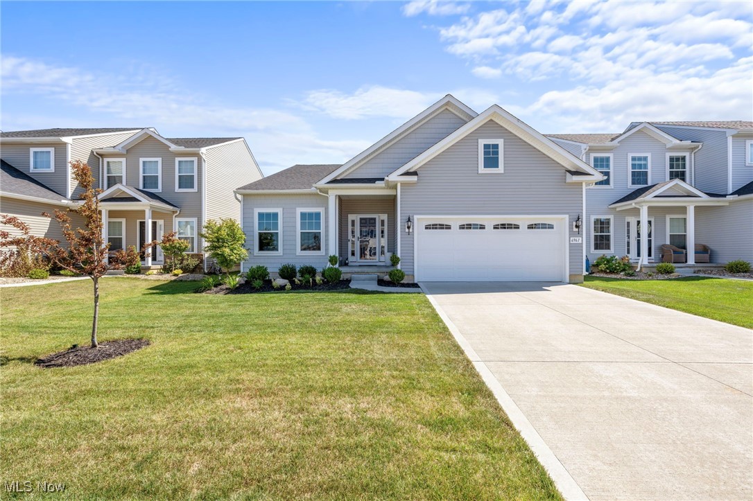 Let's Make it Sweet To Bee Home in this stunning ranch-style home in North Ridgeville, built in 2021 and located right off a peaceful cul-de-sac. Designed with modern living in mind, the open floor plan and vaulted ceilings create a bright, airy space perfect for both relaxing and entertaining. The kitchen is a chef's dream, featuring beautiful granite countertops, upgraded cabinets, and all kitchen appliances included.
Retreat to the spacious master suite with a luxurious bath and walk-in closet. An additional bedroom is located away from the master, offering privacy for guests, while an office with French doors provides the perfect workspace. The home is adorned with upgraded LVT flooring throughout, with cozy carpeting in the great room and bedrooms. A full basement, already plumbed for a full bathroom, offers endless potential.
Step outside to a large stamped patio and a partially fenced yard, ideal for outdoor enjoyment. The two-car attached garage completes this home, combining comfort and convenience in one fantastic package. Situated just off the cul-de-sac, this home offers the perfect balance of privacy and accessibility. Don’t miss your chance to make this your dream home!