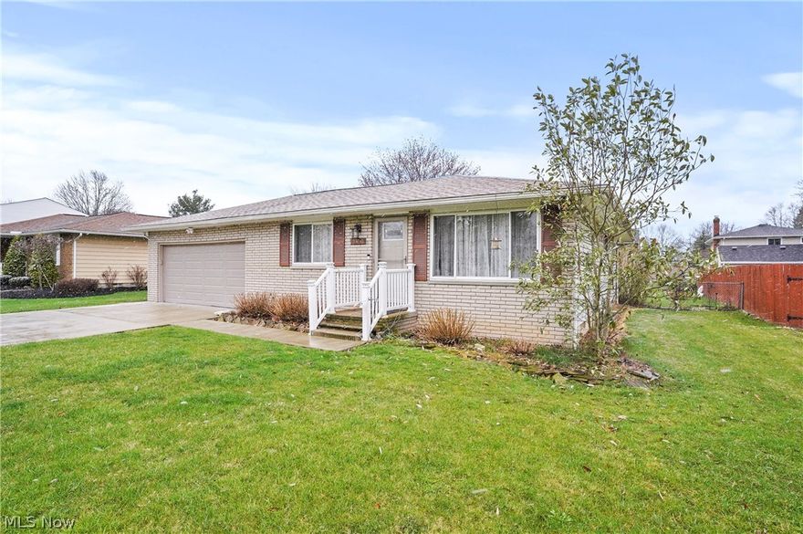 Welcome to this beautiful brick ranch home with updates throughout. This home has been designed for comfort and ease of living with an open floor plan and is perfect for entertaining. The kitchen features Craft Made cabinets with soft-close doors and pull-up drawers, complemented by three convenient kick drawers. The countertops are adorned with an elegant blue pearl finish. Double pantries and extended cupboards allow for ample storage. The bathrooms have been recently updated, featuring an ultra-deep soaking tub in one and a beautiful glass shower in the lower level bath. The home also offers a fenced in backyard, a newly redone patio with Fibron decking and built-in flowerbeds, along with two raised vegetable beds. Upgrades include a heavy-duty garage door, new outer perimeter doors and screen doors. Buyers will love their new driveway poured in 2020. Flooring throughout the house has been replaced with groove LVT luxury vinyl, and all appliances, including the washer and dryer, stay with the property. Other notable features include a roof replaced in 2020, a Sunsetter awning, all swage lock electronic doors, a Ring doorbell, and a Nest thermostat for modern convenience to maximize the owners comfort and relaxation. Do not miss your chance to tour this beautiful home!