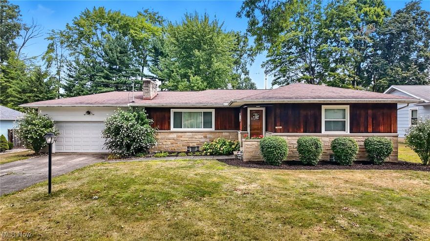 Check out this charming, well-maintained, 3 bedroom ranch home in Howland. This home is perfect for buyers looking to add their personal touch and create their dream residence. The large living room has a lovely wood burning fireplace, a large picture window, and hardwood flooring beneath the carpeting. The 3 spacious bedrooms boast generous closet space & beautiful hardwood floors, as well. The 13x24 kitchen has a designated dining space with access to a large covered patio that overlooks a lovely backyard. The basement of this home has unlimited potential with its own wood burning fireplace, laundry facilities and an additional toilet. Additional features include an attached 2 car garage, new windows & patio door, & new garage door in 2020, roof in 2011.  The convenient location has easy access to schools, shopping and amenities. Don't miss out on this 
great home that combines comfort, convenience, and potential in a popular neighborhood.