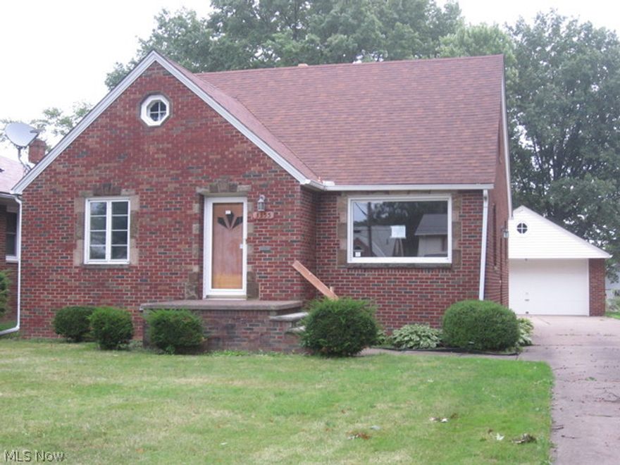 Fabulous 3 bedroom brick bungalow has so much potential. Two bedrooms on the first floor and one bedroom on the second floor. Spacious kitchen has loads of cabinet and counter space. Inviting backyard. 2 car detached garage and full unfinished basement too! Being sold as-is. Call today to schedule a tour!