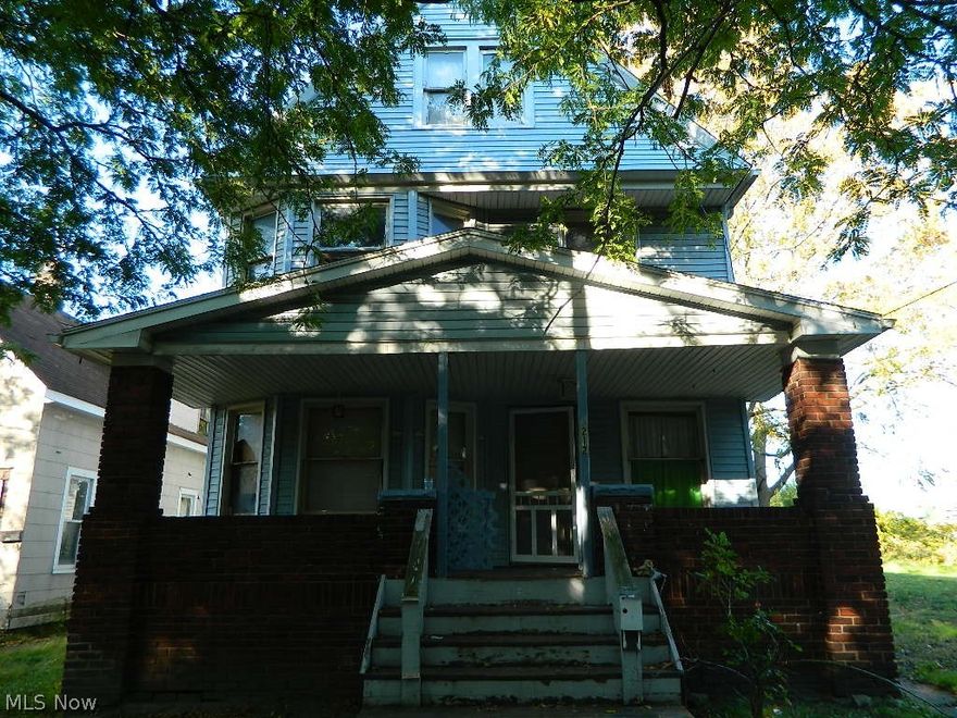 Great Opportunity, but bring your hammer & vision.  Property sold "AS IS".  Seller will transfer with warranty deed.   All systems are compromised and in need of replacement.  Larger home with potential 1st floor bedroom and 4 bedrooms up.  Some replacement windows.  All surfaces need attention.