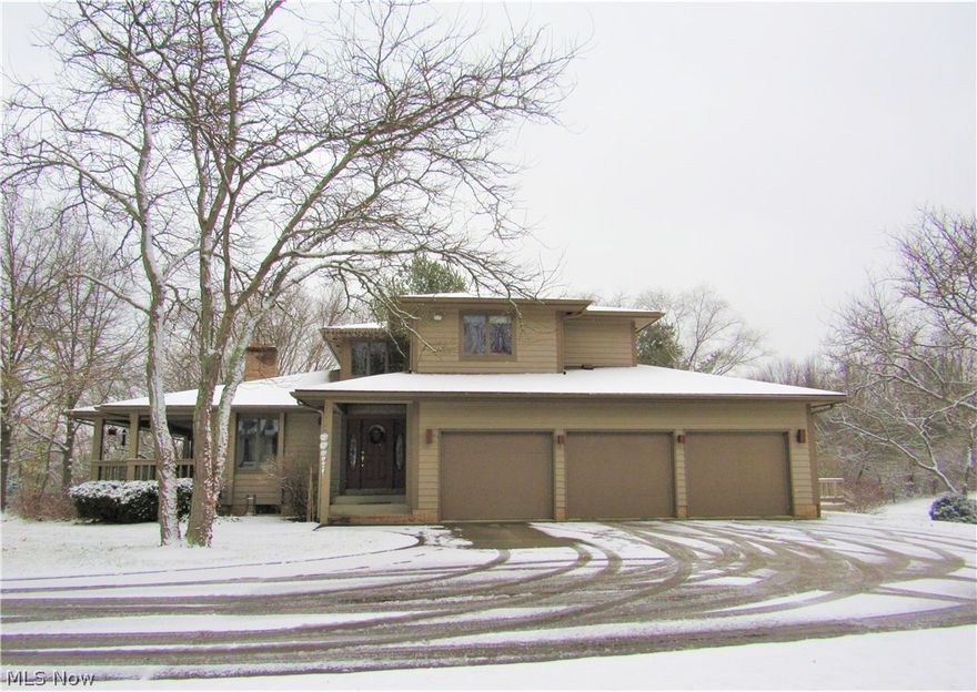 Welcome to this fantastic custom built home in Bath! (c.1992) 4 bdrms, 4 bths, over 3000sq ft with fully finished walk-out basement! Updates in past 5 years include: roof, exterior painting (2004 & 2014), & kitchen appliances. <10 yrs: HVAC & HWT. Massive foyer entrance flows into LR and kitchen. The angular kitchen with island and tons of cabinets gives way to the dining area and stunning sunroom/family room at the back of the house and overlooks neighbors pond. The cozy living room with wood-burning FP is wrapped with casement windows and access to a front wrap-around deck. FF Master suite with dbl closets and WIC. Master bth with dbl sinks, jetted tub and large step in shower. (2) large bedrooms upstairs with flex space at top of stairs. Finished LL with wood FP, huge built ins, 'dance floor', and rec room, & granite bar. 4th bedroom downstairs too, w/ full bath! addt'l office or finished storage room. Built in storage under sunroom for tractor and lawn equip! Turn around driveway a