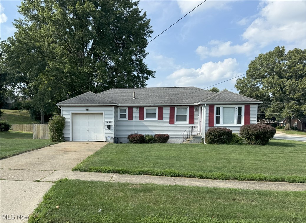 Nice little 2BR 1 bath ranch on a large corner lot. Large kitchen and living room full basement and 1 car garage.