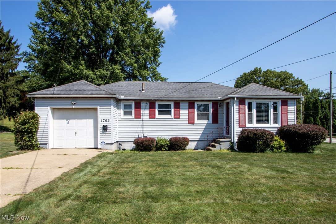 Nice little 2BR 1 bath ranch on a large corner lot. Large kitchen and living room full basement and 1 car garage.