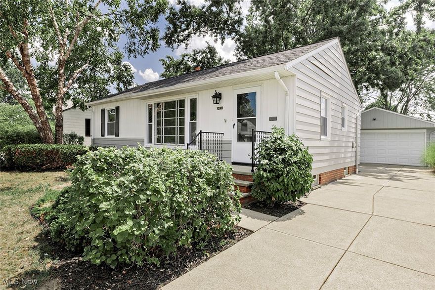 Welcome to Wickliffe!  Buyers, don't miss out on this fully renovated ranch-style home. The kitchen features new quality kitchen cabinets and new granite counters. New stainless range, microwave hood combo, and dishwasher.  Main bath includes a jacuzzi tub.  Freshly painted, and new flooring throughout. Basement includes a large finished area.  New hot water tank with washer and dryer hookups. This home has had a new roof with full tear off on both the house and garage. The oversized 2-car garage features an attached extra storage area. Newly installed vinyl windows will help cut down on your energy costs.  Also, this home features a large fenced-in yard. Don't miss out on this opportunity.