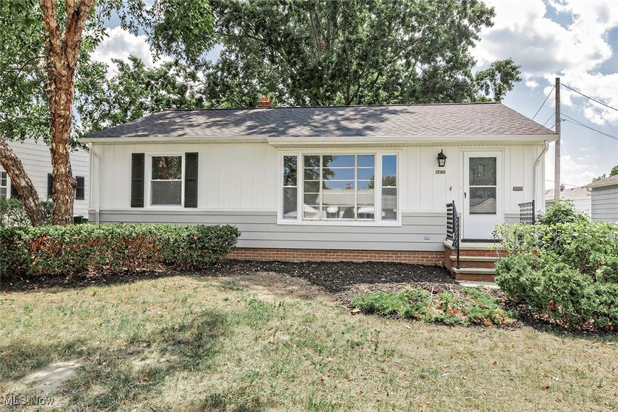 Welcome to Wickliffe!  Buyers, don't miss out on this fully renovated ranch-style home. The kitchen features new quality kitchen cabinets and new granite counters. New stainless range, microwave hood combo, and dishwasher.  Main bath includes a jacuzzi tub.  Freshly painted, and new flooring throughout. Basement includes a large finished area.  New hot water tank with washer and dryer hookups. This home has had a new roof with full tear off on both the house and garage. The oversized 2-car garage features an attached extra storage area. Newly installed vinyl windows will help cut down on your energy costs.  Also, this home features a large fenced-in yard. Don't miss out on this opportunity.