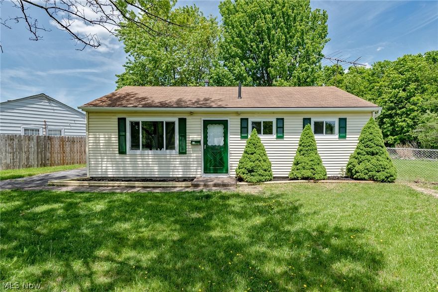 Welcome home to this completely renovated ranch style home on a double lot in Lorain! This home has been completely transformed from top to bottom with crisp, contemporary decor and everything you'll need to call it home. Step inside to find a spacious living room with a picture window and a coat closet, plus newly installed laminate flooring that flows into the kitchen. The kitchen includes durable cabinetry, a full complement of appliances, and access to the back deck, perfect for summer cookouts and meals in the fresh air! Down the hall, you will find three nice-sized bedrooms and a newly updated full bathroom with a granite vanity and waterproof vinyl flooring. A utility area with a washer and dryer complete the interior of this home. Outside, you will find a newly painted deck and a fully fenced in yard that backs up to Homewood Park! Other recent improvements include a new gas line, new windows and exterior doors, updated plumbing with new valves, and fresh drywall and paint thro