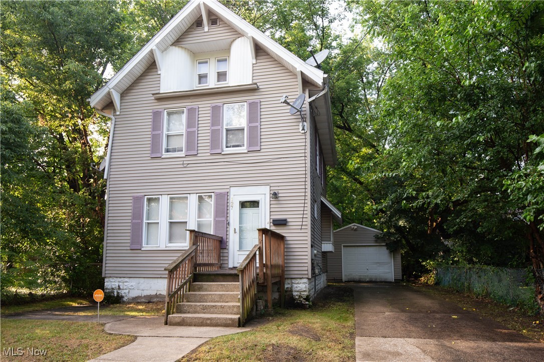 Welcome to 127 Shelby Ave. A gem located in North Akron. Property is 3 bedrooms, 1 bathroom. Attic can serve as a 4th bedroom. A perfect starter home or investment property to rent out. Property was previously rented until 4/2025 for 1200/month. Plumbing-2016,Furnace- 2018, Hot water tank -2020, Electric replaced in 2020. Property is being sold AS IS. No additional repairs will be made. No wholesalers or seller financing please. Back on market at no fault of seller.