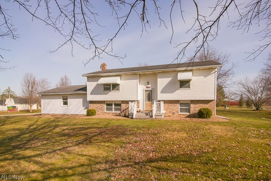 One of a kind property on 3 acres in Medina township with a 50x48 outbuilding and stocked pond!  3 Bedroom 2 full remodeled bathrooms with an open concept kitchen and living room.  Kitchen has newer bamboo flooring and stainless steel appliances. Off the kitchen, is a huge enclosed patio with deck. On lower level; new flooring throughout, family room with wood burning fireplace, bedroom and bathroom plus a bonus room that could be used as a bedroom or craft room.  The outbuilding has a new roof, gutters, and paint.  The driveway just had new gravel laid last week! New sump pump (2021)
The 3 acre lot invites your imagination for new outdoor living ideas and peaceful enjoyment. With country-style living and close proximity to schools, shopping, and dining, what more could you ask for?