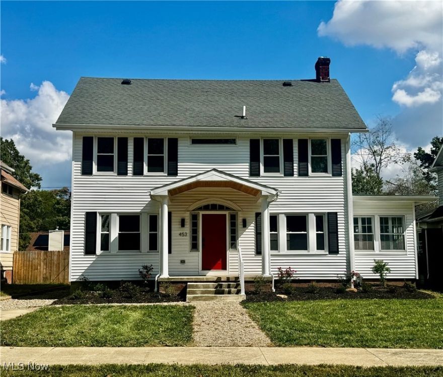 Welcome to 453 Briarwood Drive! This beautiful 4 bedroom Colonial has been completely renovated with over $180,000 of improvements: New Furnace, new water heater, new windows, new siding, new front porch and back deck, rewired Electrical, attic insulation, basement waterproofing, and a complete interior remodel with plumbing upgrades and the addition of a bathroom in the basement. The spacious kitchen features Granite counters, new cabinetry, and a wonderful kitchen island with breakfast bar. The large Living Room has a lovely decorative fireplace and leads to a bright sun room. New flooring throughout with LVT on the main floor and new carpet in the bedrooms. New Baths. 2 car Garage. This home has been approved by Summit County for a Tax Abatement. Purchase of this home requires participation in the Welcome Home Ohio program, which requires owner occupancy. Schedule your private tour today!