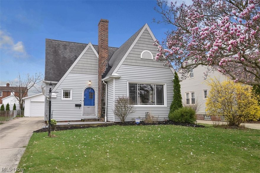 Welcome home to this charming 3 bedroom 1 ½ bath Cape Cod located on a desirable street w/ over 1600 sq feet of above grade living space.  A nice Front porch greets you to a generous foyer area which leads into a freshly painted light filled living room with beautiful hardwood floors & fireplace mantle.  The dining room has ample space to entertain complete w/ built-ins and hardwood floors.  Kitchen has white cabinets w/ nook and all appliances remain. Two bedrooms down which have also been freshly painted and a full bath round out the first floor.  Upstairs is a large master w/ plenty of storage and a half bath.  Newer 2 ½ car garage, 100 amp electrical service, vinyl windows throughout, A/C, stamped concrete pad, newer driveway, siding, and h20 tank.  Tremendous value w/ character!!!