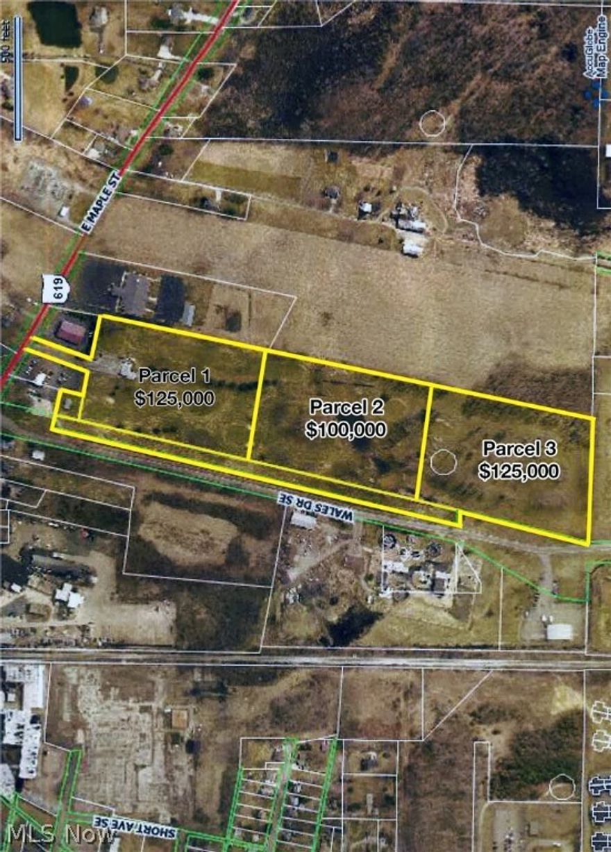 THIS IS PARCEL #3 - Other 2 parcels are listed under MLS #4048545. 24 plus acres Zoned Light Industrial and Agricultural with Double Road Frontage - Owner will split in to 3 Parcels Total Asking Price $350,000 - Additional Features: Office, Gravel parking, Pond, Adjacent to General Industrial zoning, Well water and Sewer - All parcels approximately 8 acres and are subject to actual survey - Walk the property at your convenience - See zoning map for actual zoning