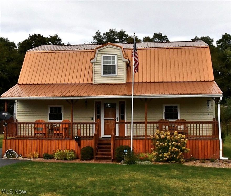 Welcome home to this beautifully maintained cedar and vinyl property built in 2000, offering over 2,300 square feet of comfortable living space in the heart of Newton Falls! This spacious home features 3 bedrooms plus a versatile bonus room—perfect for a home office, playroom, or guest space—along with 3 full bathrooms to accommodate family and guests with ease.
The first-floor master suite provides convenience and privacy, complete with a full bath and a generously sized closet. The thoughtfully designed kitchen showcases quality solid birch cabinetry and a center island, offering both functionality and plenty of space for cooking and gatherings. Downstairs, you’ll find a fully finished basement with a second kitchen—ideal for entertaining, extended living space, or potential in-law accommodations. The home also includes a waterproofed basement for peace of mind, along with a pellet stove for added warmth and efficiency. Enjoy the benefits of major updates and upgrades, including a 50-year warranty metal roof, newer windows with a 25-year unlimited warranty, and a whole-house backup generator system to keep everything running smoothly year-round. Outdoor living is just as impressive with both front and back outdoor spaces. Relax on the front porch and take in views of local fireworks, or unwind on the back patio featuring a covered awning and ceiling fans—perfect for summer evenings and entertaining. This home offers space, functionality, and thoughtful upgrades all in one—don’t miss your opportunity to make it yours!