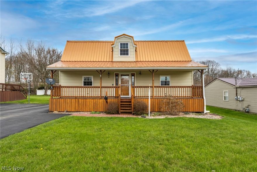 Welcome home to this beautifully maintained cedar and vinyl property built in 2000, offering over 2,300 square feet of comfortable living space in the heart of Newton Falls! This spacious home features 3 bedrooms plus a versatile bonus room—perfect for a home office, playroom, or guest space—along with 3 full bathrooms to accommodate family and guests with ease.
The first-floor master suite provides convenience and privacy, complete with a full bath and a generously sized closet. The thoughtfully designed kitchen showcases quality solid birch cabinetry and a center island, offering both functionality and plenty of space for cooking and gatherings. Downstairs, you’ll find a fully finished basement with a second kitchen—ideal for entertaining, extended living space, or potential in-law accommodations. The home also includes a waterproofed basement for peace of mind, along with a pellet stove for added warmth and efficiency. Enjoy the benefits of major updates and upgrades, including a 50-year warranty metal roof, newer windows with a 25-year unlimited warranty, and a whole-house backup generator system to keep everything running smoothly year-round. Outdoor living is just as impressive with both front and back outdoor spaces. Relax on the front porch and take in views of local fireworks, or unwind on the back patio featuring a covered awning and ceiling fans—perfect for summer evenings and entertaining. This home offers space, functionality, and thoughtful upgrades all in one—don’t miss your opportunity to make it yours!