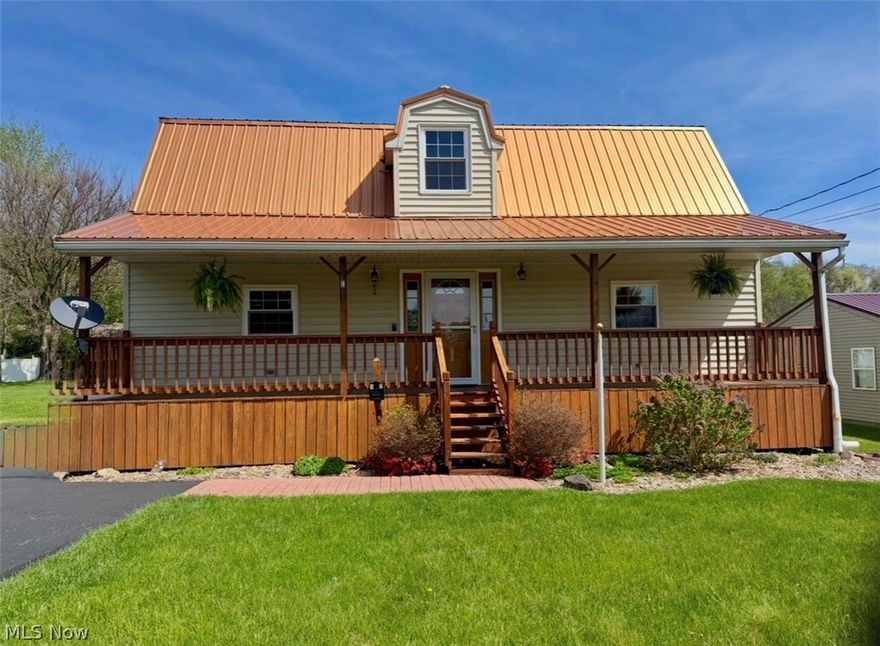 Welcome home to this beautifully maintained cedar and vinyl property built in 2000, offering over 2,300 square feet of comfortable living space in the heart of Newton Falls! This spacious home features 3 bedrooms plus a versatile bonus room—perfect for a home office, playroom, or guest space—along with 3 full bathrooms to accommodate family and guests with ease.
The first-floor master suite provides convenience and privacy, complete with a full bath and a generously sized closet. The thoughtfully designed kitchen showcases quality solid birch cabinetry and a center island, offering both functionality and plenty of space for cooking and gatherings. Downstairs, you’ll find a fully finished basement with a second kitchen—ideal for entertaining, extended living space, or potential in-law accommodations. The home also includes a waterproofed basement for peace of mind, along with a pellet stove for added warmth and efficiency. Enjoy the benefits of major updates and upgrades, including a 50-year warranty metal roof, newer windows with a 25-year unlimited warranty, and a whole-house backup generator system to keep everything running smoothly year-round. Outdoor living is just as impressive with both front and back outdoor spaces. Relax on the front porch and take in views of local fireworks, or unwind on the back patio featuring a covered awning and ceiling fans—perfect for summer evenings and entertaining. This home offers space, functionality, and thoughtful upgrades all in one—don’t miss your opportunity to make it yours!