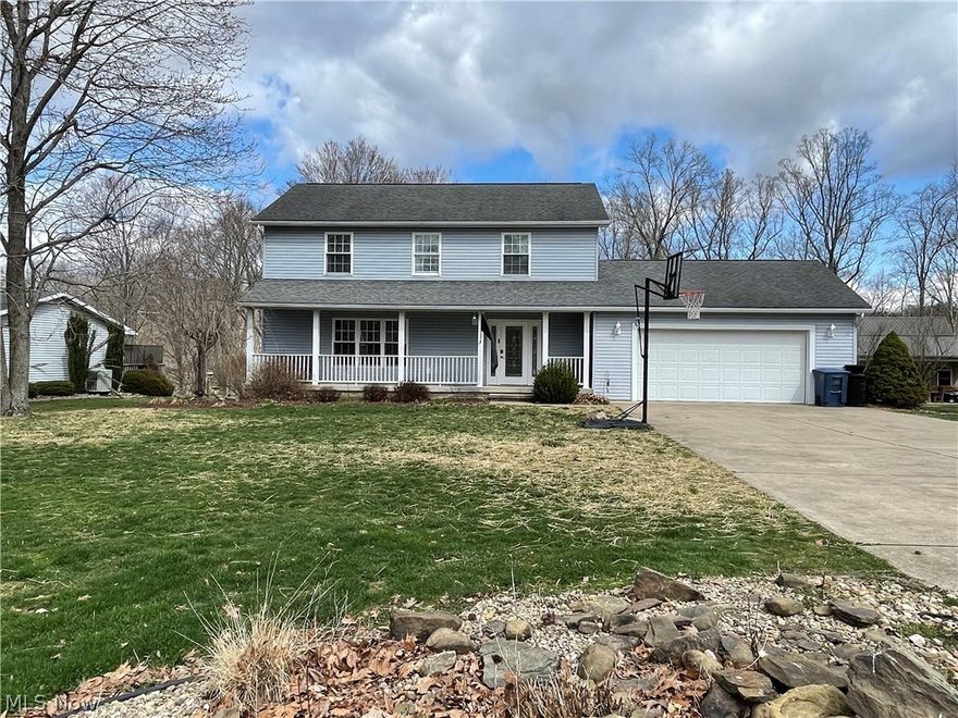 3 Bedroom, 2 full & one half bath on 1.27 acres.  Foyer, Living Room, Dining Room, half bath, eat in kitchen with bar and dining area, laundry/mud room and two car attached garage on first level.  Second story has master suite with walk-in closet and full bath. Other two bedrooms share the hall bathroom.  Lower level has a rec room, office/work out room and an enclosed storage/utility room! New HVAC July2021. New solar pool cover and new winterization pool cover. Oak trim and oak doors. Hardwoods in foyer, Eat-in kitchen, Dining room. 200 amp service in house and 200 amp service in outbuilding. New half bath on first level. Rear of property goes to the Little Hocking river. All furniture is available for sale.  Preapproved buyers only per sellers.