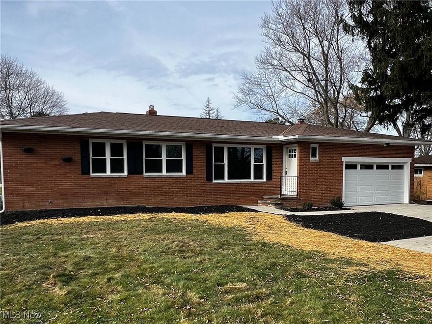 Move right in to this completely updated 3-bedroom, 2-bath brick ranch home. It features a cozy layout perfect for daily living, including a spacious family room with a fireplace and a modern kitchen with granite countertops and new appliances. The finished basement adds an additional 503 square feet of living space, along with storage and laundry options.  Recent updates enhance the home's value and comfort, including a new driveway with a turnaround, hot water tank, garbage disposal, fresh paint, flooring, electrical panel, furnace, A/C, double-hung vinyl windows, and stainless-steel appliances, all completed in 2025.  The property offers convenient access to the attached 2-car garage and is set back from the road for added privacy.  Discover the exceptional benefits of living in the award-winning Brecksville-Broadview Heights School District. You'll be just minutes away from the new Broadview Heights Recreation Center, Michael Angelo’s Winery, and have easy access to highways I-77, I-80, and I-71. I invite you to schedule your private showing today!