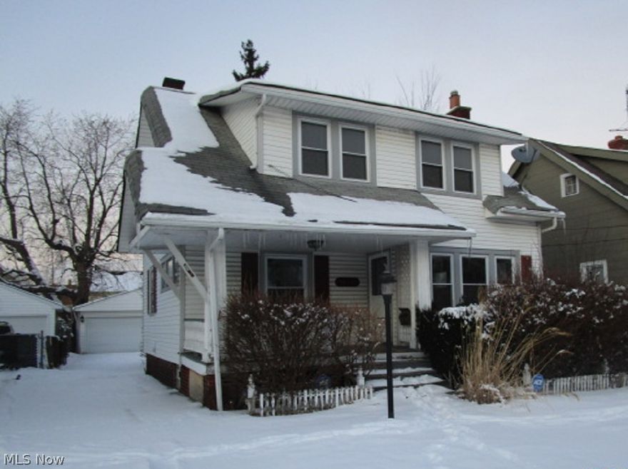 Nice cape cod-style home in Cleveland's west side. Beautiful natural wood floors and accents abound in living room and dining room. Unique windowed alcove in foyer. Built-in china cabinets in dining room. Eat-in kitchen with side entry. Full, unfinished basement with work space, and laundry hook-ups. Good-sized bedrooms upstairs with wood floors. Needs some TLC. All offers must be submitted with pre-approval letter or proof of funds. Employees of Bank of America or its affiliates or subsidiaries are strictly prohibited from directly or indirectly purchasing any property owned by Bank of America.