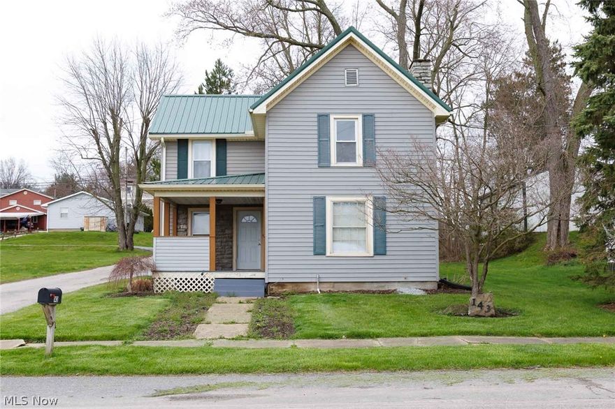 A very clean and nicely updated 2 bedroom 1 1/2 bath home in Apple Creek. There is a kithchen, a dining
room, a living room,a half bath, and a foyer on the main floor. The 2 bedrooms and a full bath are
upstairs. The natural gas furnace and water heater are in the basement. Also included is a 10' x 18'
building with a concrete floor and electric plus a 16' x 20' carport . Recent updates include a newer steel
roof, replacement windows, and some floor coverings. The home is move in ready, has a nice sized
backyard with large shade trees, and is within walking distance of many of the conveniences of Apple
Creek, Ohio.