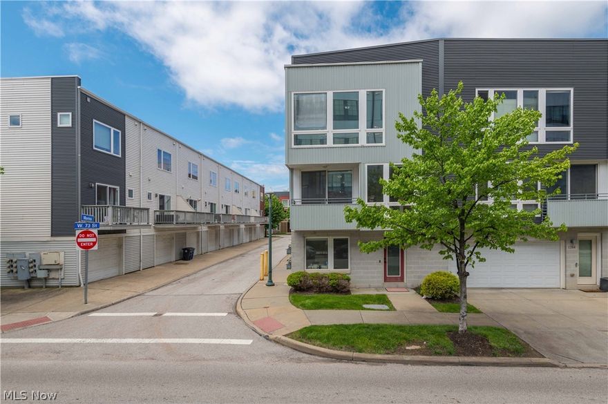 Welcome to Battery Park, one of Cleveland's most desirable lakefront communities, with easy access to Edgewater Park, the beach, Gordon Square Arts District, and downtown Cleveland.

This four-level townhome has been well maintained over the past five years and was just freshly painted, giving it a fresh, updated feel throughout. The layout offers great flexibility, including a first-floor office/den and a bright, open main living level with hardwood floors, a spacious kitchen with granite countertops and stainless appliances, and a comfortable living area that flows out to a private balcony, perfect for everyday living or entertaining.

The bedroom level includes a spacious owner's suite with a large bath featuring a tiled shower and walk-in closet, along with a second bedroom with its own private bath and a conveniently located laundry area.

The top level offers an impressive rooftop terrace, an ideal spot to unwind or host, with plenty of space to make it your own.

One of the few units in the community with a true two-car garage, plus the benefit of a tax abatement through the end of 2027.

A great opportunity to enjoy low-maintenance living in a prime location.

Schedule your showing today!