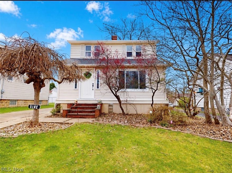 Welcome home to this charming 1925 Colonial nestled in the heart of Lyndhurst! Full of character and warmth, this 3-bedroom, 1.5-bath home beautifully blends timeless charm with major updates and an unbeatable location. A bright and inviting living room features a cozy gas fireplace—perfect for relaxing evenings—and flows effortlessly into a spacious dining room ideal for entertaining. The kitchen is full of personality, showcasing unique green cabinetry, a stylish tan checker backsplash, ample counter space, and a charming island that makes both cooking and gathering a joy. An additional bonus area provides extra storage or prep space, while sliding doors lead out to a deck and backyard—perfect for summer nights or morning coffee. Enjoy newer flooring throughout the kitchen, dining room, and side entryway, adding a fresh, modern touch. Upstairs, you’ll find three comfortable bedrooms and a full bath with a functional and inviting layout. The finished side of the lower level expands your living space with a fun bar area and classic knotty pine walls, ideal for entertaining or unwinding, while the basement also includes a half bath and dedicated laundry area. Major mechanical updates provide peace of mind, including a new roof and gutters (2025), HVAC system (2023), and hot water tank (2022), big-ticket items already taken care of! Located just minutes from shopping and dining at Legacy Village, outdoor recreation at Acacia Reservation, major freeways, hospitals, and a community pool, this home offers the perfect blend of convenience and lifestyle. Don’t miss your chance to own a truly special home full of charm, personality, and smart updates—schedule your private showing today!