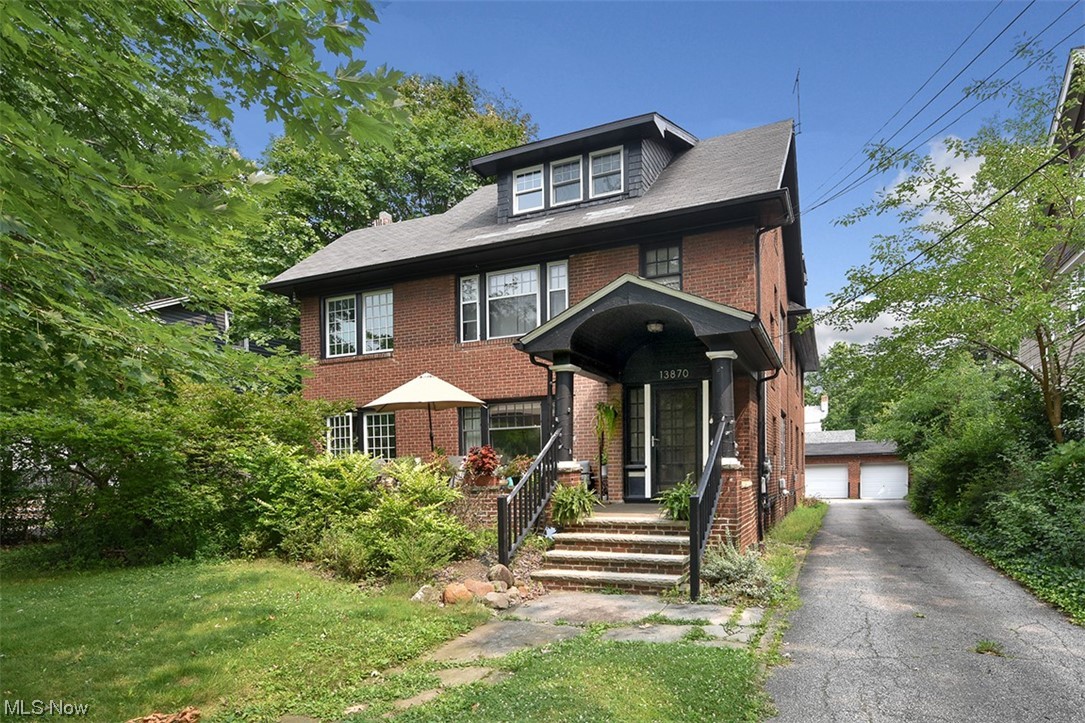 Rare and Very Unique Beautiful Brick 3 Family Home with 4 Car Garage in Prime Lakewood Location! Spacious units with first and second floor oversized living room and den space, full dining area with classic built-ins, nice size kitchens with dishwashers, 2 bedrooms + bonus office or sun room w/closet, and beautiful original hardwood floors. Second floor has an awesome private side porch with composite deck flooring. The third floor unit is truly charming with a spacious kitchen area, open living room/dining room combination, bedroom and a separate office/sun room! 3 separate laundry areas in the basement with washers and dryers included! 4 car brick garage in rear with turn around concrete/black top area and ample parking. Walk to the Lake, Lakewood Park, Grocery Store, or take the bus outside your door to Downtown Cleveland! Recent updates including several newer Anderson windows, front porch wall and front steps rebuilt, newer deck over side porch up, newer garage roof, Central A/C
