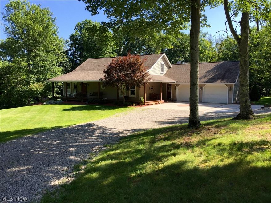 Just listed this home has the Wow factor with beautiful one and half story 3-4 bdrm. 3 full baths surrounded by gorgeous 14.54 wooded acres.  
Home has beautiful in ground heated pool. Home has open concept with loft over looking great room and additional finished room for bedroom or office.  Lower level has walk out finished family room and bath. Home has new furnace and a/c  July 2015 with propane heat. Additional heat available thru wood burning furnace for backup. Home has 2 car attached garage with pull down stairs for additional storage.  Master suite with walk in closet and bath. 1st floor laundry for easy access. Beautiful appliance kitchen with dining area overlooking the patio area for the pool area. Kitchen has plenty of oak cabinets with pull out drawers.  Pool area is perfect to entertain and relax on patio.  Home sits back off main road and is surrounded by the acreage with plenty of wildlife and woods with a 100 yard shooting range. Perfect setting for your private home to enjoy. Total square footage of living space  on this home approx 3204 sqft which includes finished family room in lower level.