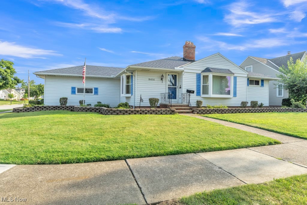 Well-maintained and spacious ranch home offering 3 bedrooms and 3 full bathrooms. The inviting living room features natural hardwood floors, a cozy wood-burning fireplace, and a large newer bay window that fills the space with abundant natural light. The adjacent formal dining room showcases classic character with built-in cabinetry, detailed woodwork, and its own oversized bay window—creating a warm, welcoming space perfect for family gatherings or holiday meals. The eat-in kitchen offers hardwood flooring, recessed lighting, generous countertop space, ample cabinetry, a pantry, and French doors that open to a beautiful wooden deck—ideal for outdoor dining and relaxation. A first-floor laundry area provides added convenience, with the option to relocate the washer and dryer to the basement if desired. Enjoy the bonus of an enclosed 4-season room with a natural skylight, creating the perfect spot for a sunroom, office, or cozy sitting area. The partial finished basement adds valuable living space, including a recreation room, an additional fireplace, glass block windows, a full bath, and a second kitchen—great for guests, extended stays, or additional living flexibility. A 2-car garage with 1.5-car entry is currently used as a finished space but can be converted back into a full 2-car garage. The original garage door is preserved above the ceiling, and the garage is equipped with its own furnace—offering multiple usage options. All appliances stay—including the refrigerator, range, microwave, dishwasher, washer/dryer, and an additional basement range—making this home truly move-in ready. Roof is approximately 10 years old. Step outside to a thoughtfully landscaped yard featuring paver walls, a large 16x12 wooden shed, a fully fenced-in backyard with metal fencing, and a spacious open deck. The extended driveway provides off-street parking for up to four vehicles. Don't miss this rare opportunity to own a beautiful ranch home. Schedule your showing today!