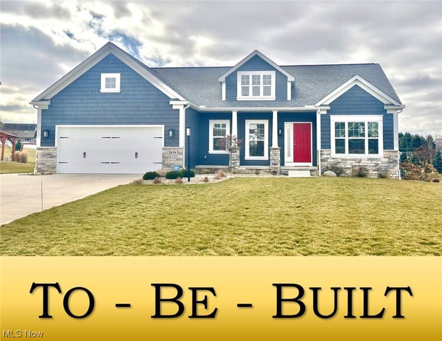 Phase 3 SOLD OUT!!! New Phase 4 coming later 2025. Listing is example of **To-Be-Built** for Phase 4 in Oldestone Crossing (Lake Township Schools). Model Home located @ 2693 Ledgetsone Dr NW, Uniontown (Lake Twp). Visit us to be added to our CALL LIST for Phase 4. Lake Schools and Hartville Area with Plenty of shopping and restaurants in the Village of Hartville, 12 minutes to I-77. The Audrey Ranch Plans high ceilings and Optional extended height in Great Room. Split Bedroom Plan, Bonus Garage Space options. Bonus Front Office is a popular addition. Deck, covered porch or patio options. Gourmet Kitchen, Eat-at Island Design, Granite & Quartz tops & kitchen cabinet & backsplash customizations available. Appliance package options. The Family Entrance w/ space for ShoeBench Detail w/ Cabinetry/shelving. The 1st Floor Owner's Suite w/ Walk-In Closet. Owner'sBathroom; double-bowl vanity w/make up counter, Large Soaking-Tub & Custom Tiled Shower options. 1st flr LaundryRoom. Modifications and Customizations are available, call Sales Manager for information. **“Starting At” price generally refers to the base house, before addition of upgraded finishes, features, and buyers’ customizations. Some photos depict upgraded elevations and/or optional features available at additional cost and may not represent the lowest-priced homes offered in OldeStone. Photos depict similar completed homes & may include upgraded features & finishes. *In this time of rapidly escalating building materials costs Base Prices are Subject to Change at any time prior to accepted purchase agreement.