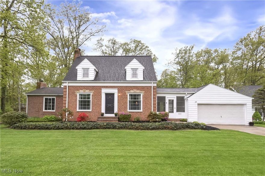 Prepared to be moved! This charming Cape Code is a beautifully maintained 3-bedroom, 2-bath that offers over 1,700 square feet of inviting living space, on a tree-lined street. With a brick exterior, well-manicured landscaping, and excellent curb appeal, this home welcomes you with warmth and timeless charm.
Step into a cozy, inviting foyer that leads to the sunlit living room, complete with hardwood floors, a wood-burning fireplace, and custom built-ins. The hardwood continues through the elegant dining room—featuring chair rail accents and corner built-ins—and into the bright eat-in kitchen, where white cabinetry, quartz countertops, and a quaint breakfast nook create a cheerful space for everyday meals.
A spacious family room at the rear of the home offers two oversized windows, a second wood-burning fireplace, and more built-in shelving, making it the perfect gathering space. A full bath on the main level and a breezeway connecting to the attached two-car garage add everyday functionality.
Upstairs, you'll find three generously sized bedrooms with newer carpet (2024) and a full shared bath. The partially finished basement features a recreational room and a large laundry/utility area with plenty of extra storage.
Out back, enjoy a deep, peaceful yard that feels like a private nature retreat, complete with a small pond that occasionally attracts mallard ducks and a deck ideal for outdoor entertaining.
Conveniently located near Great Northern Mall, schools, golf courses, the Metro Parks, and with easy access to I-480, this home offers the perfect balance of charm, comfort, and convenience.
Updates include: Garage door (2025), most windows replaced (2021), central air system (2019). 
**OFFER DEADLINE 5/10/25 AT 3:00P.M.** 
** Seller needs possession until June 15, 2025**
