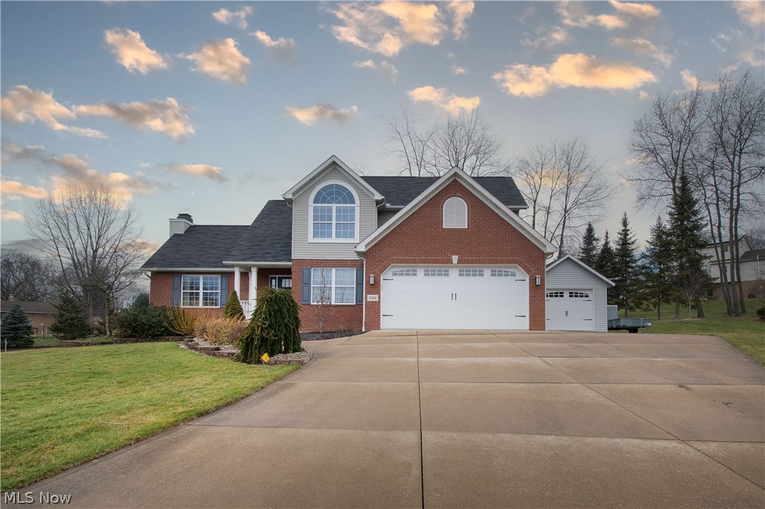 Welcome to this pristine two-story home on a cul de sac in the excellent-rated Jackson LSD. This stunning brick home offers over 2,700 sq. ft. of living space, a bright color palette, and modern lighting fixtures throughout. An inviting foyer leads to the great room (left) and the office (right). The great room features a large gas fireplace with a beautiful brick mantel, vaulted ceilings, surround sound, and an abundance of natural light. The large office has a convenient half bath around the corner and leads to the eat-in kitchen. Perfect for family gatherings the spacious eat-in kitchen has granite countertops, a subway tile backsplash, an island with storage, and a walk-out to the patio. The covered patio with a wrap-around sidewalk and a sound system is great for entertaining. Located off the kitchen is a laundry room with storage and access to the 2-car garage. Upstairs is the master suite with 2 huge walk-in closets (11x6 & 6x8) and a large master bath with dual sinks, a soaking